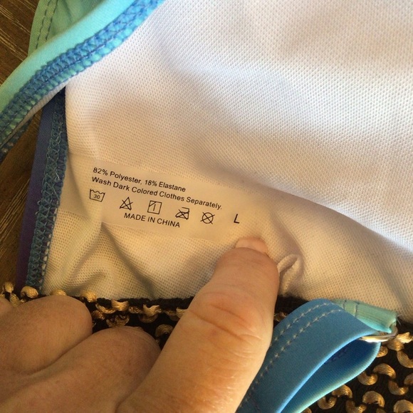 Womens Blue Ombré Cut-Out Cheeky High Cut One Piece Swimsuit Size Large - Picture 6 of 10